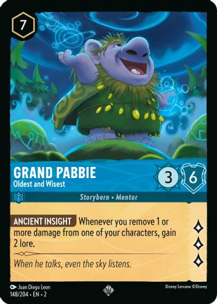 Grand Pabbie - Oldest and Wisest (148/204) - Rise of the Floodborn - Lorcana - Single Cards