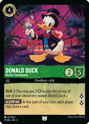 Donald Duck - Perfect Gentleman (77/204) - Rise of the Floodborn Cold Foil - Lorcana - Single Cards