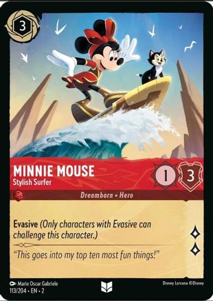 Minnie Mouse - Stylish Surfer (113/204) - Rise of the Floodborn Cold Foil - Lorcana - Single Cards