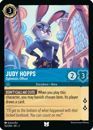 Judy Hopps - Optimistic Officer (152/204) - Rise of the Floodborn Cold Foil - Lorcana - Single Cards
