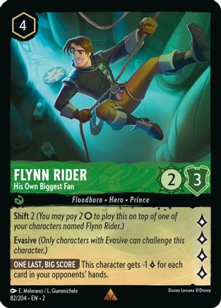 Flynn Rider - His Own Biggest Fan (82/204) - Rise of the Floodborn - Lorcana - Single Cards