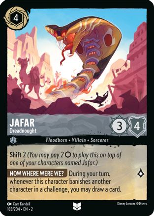 Jafar - Dreadnought (183/204) - Rise of the Floodborn Cold Foil - Lorcana - Single Cards