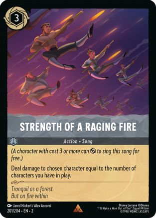 Strength of a Raging Fire (201/204) - Rise of the Floodborn - Lorcana - Single Cards