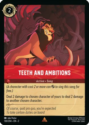 Teeth and Ambitions (130/204) - Rise of the Floodborn - Lorcana - Single Cards
