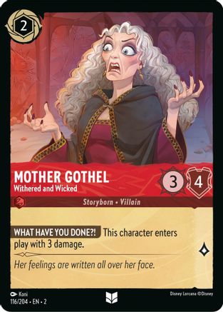 Mother Gothel - Withered and Wicked (116/204) - Rise of the Floodborn Cold Foil - Lorcana - Single Cards