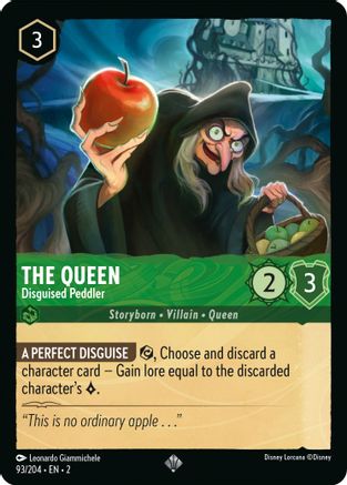 The Queen - Disguised Peddler (93/204) - Rise of the Floodborn - Lorcana - Single Cards
