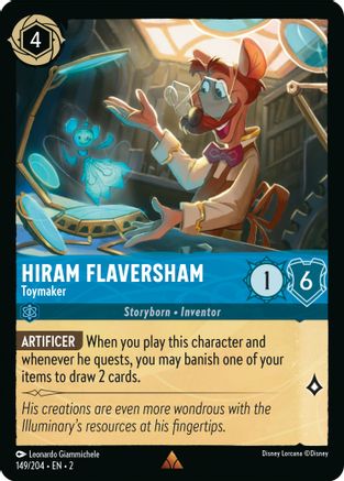 Hiram Flaversham - Toymaker (149/204) - Rise of the Floodborn Cold Foil - Lorcana - Single Cards