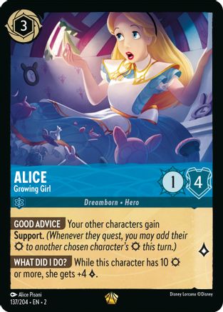 Alice - Growing Girl (137/204) - Rise of the Floodborn - Lorcana - Single Cards
