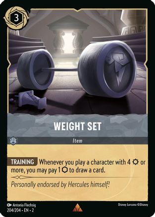 Weight Set (204/204) - Rise of the Floodborn Cold Foil - Lorcana - Single Cards