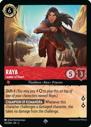 Raya - Leader of Heart (123/204) - Rise of the Floodborn Cold Foil - Lorcana - Single Cards