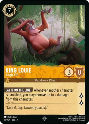 King Louie - Jungle VIP (12/204) - Rise of the Floodborn - Lorcana - Single Cards