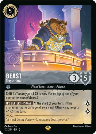 Beast - Tragic Hero (173/204) - Rise of the Floodborn Cold Foil - Lorcana - Single Cards