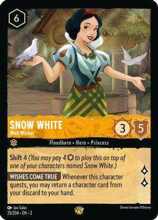 Snow White - Well Wisher (25/204) - Rise of the Floodborn Cold Foil - Lorcana - Single Cards