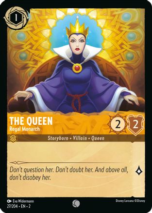 The Queen - Regal Monarch (27/204) - Rise of the Floodborn Cold Foil - Lorcana - Single Cards