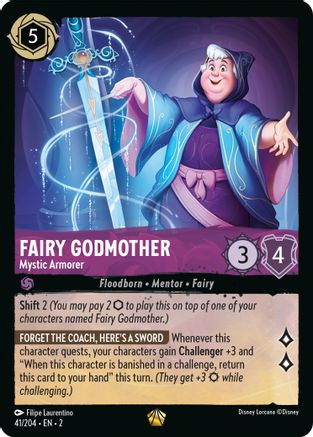 Fairy Godmother - Mystic Armorer (41/204) - Rise of the Floodborn Cold Foil - Lorcana - Single Cards