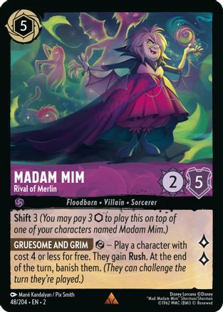 Madam Mim - Rival of Merlin (48/204) - Rise of the Floodborn Cold Foil - Lorcana - Single Cards