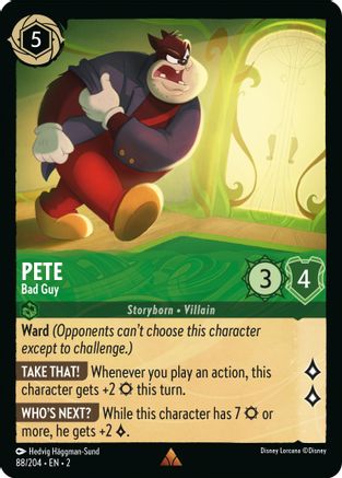Pete - Bad Guy (88/204) - Rise of the Floodborn Cold Foil - Lorcana - Single Cards