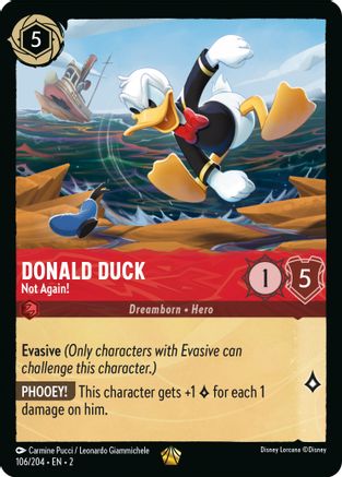 Donald Duck - Not Again! (106/204) - Rise of the Floodborn Cold Foil - Lorcana - Single Cards