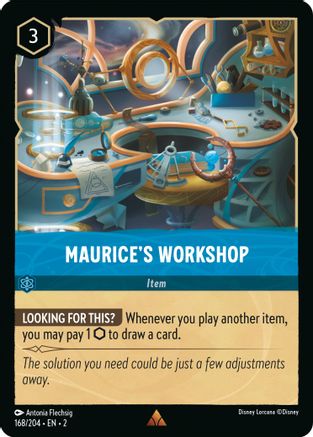 Maurice's Workshop (168/204) - Rise of the Floodborn Cold Foil - Lorcana - Single Cards