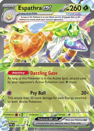 Espathra ex - [006/091] SV: Paldean Fates Pokemon - Single Cards