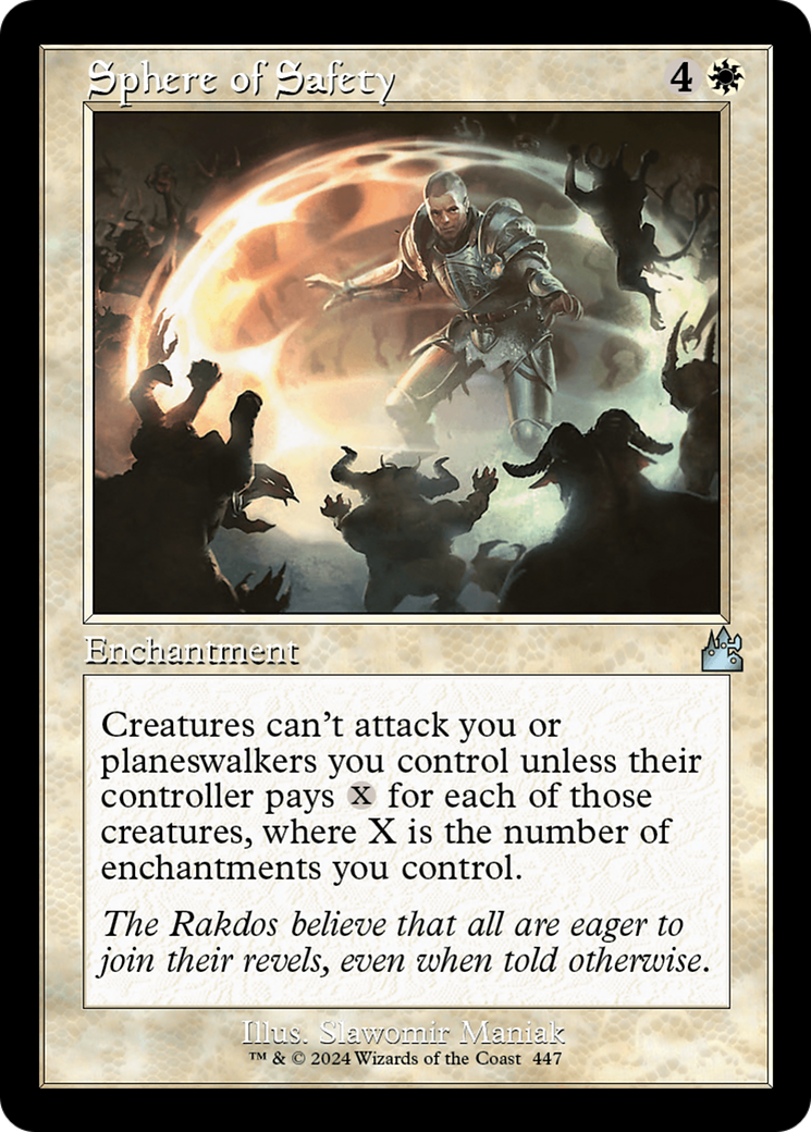 FOIL Sphere of Safety (Retro Frame) (RVR-447) - Ravnica Remastered - Magic The Gathering - Single Cards