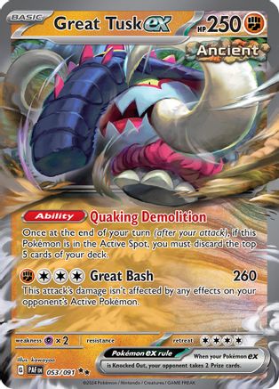 Great Tusk ex [053/091] SV: Paldean Fates Pokemon - Single Cards