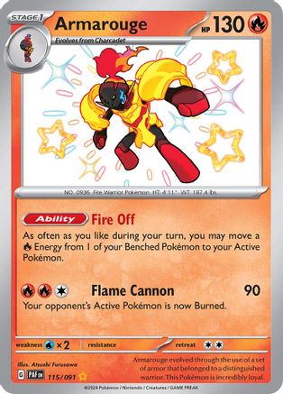 Armarouge - [115/091] SV: Paldean Fates Pokemon - Single Cards