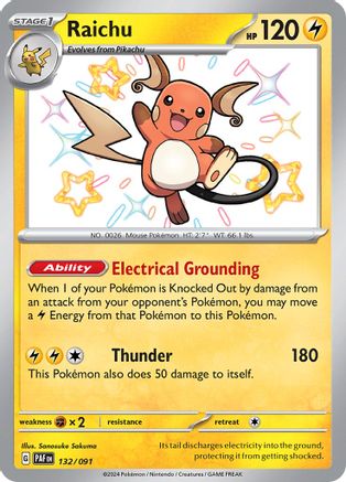 Raichu - [132/091] SV: Paldean Fates Pokemon - Single Cards
