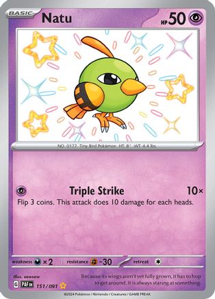 Natu - [151/091] SV: Paldean Fates Pokemon - Single Cards