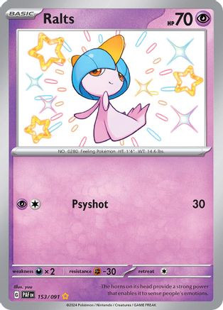 Ralts - [153/091] SV: Paldean Fates Pokemon - Single Cards