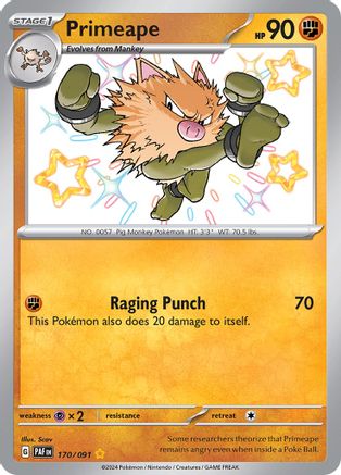 Primeape - [170/091] SV: Paldean Fates Pokemon - Single Cards