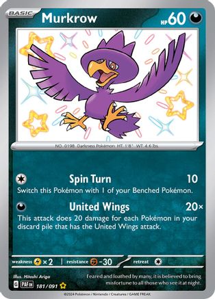 Murkrow [181/091] SV: Paldean Fates Pokemon - Single Cards