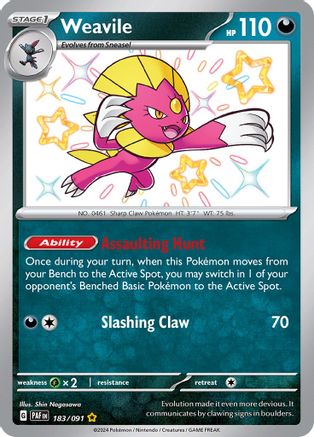 Weavile [183/091] SV: Paldean Fates Pokemon - Single Cards
