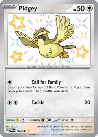 Pidgey [196/091] SV: Paldean Fates Pokemon - Single Cards