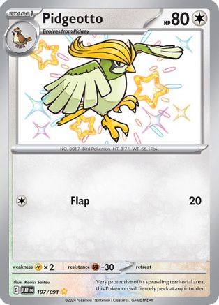 Pidgeotto [197/091] SV: Paldean Fates Pokemon - Single Cards