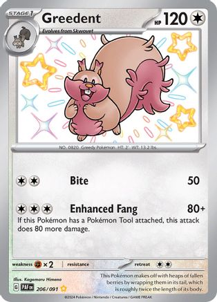 Greedent [206/091] SV: Paldean Fates Pokemon - Single Cards