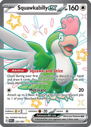 Squawkabilly ex - [223/091] SV: Paldean Fates Pokemon - Single Cards