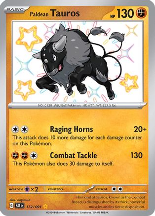 Paldean Tauros - [172/091] SV: Paldean Fates Pokemon - Single Cards