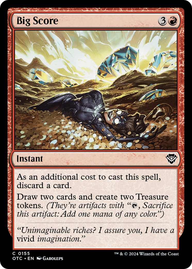 Big Score (OTC-155) - Outlaws of Thunder Junction Commander - Magic The Gathering - Single Cards