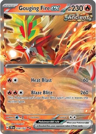 Gouging Fire ex - 038/162 Pokemon SV05: Temporal Forces - Single Cards