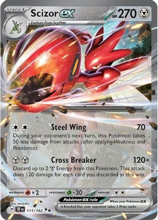 Scizor ex - 111/162 Pokemon SV05: Temporal Forces - Single Cards