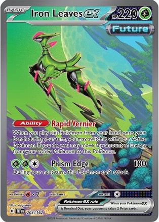 Iron Leaves ex - 203/162 Pokemon SV05: Temporal Forces - Single Cards