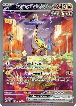 Raging Bolt ex - 208/162 Pokemon SV05: Temporal Forces - Single Cards