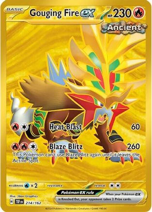 Gouging Fire ex - 214/162 Pokemon SV05: Temporal Forces - Single Cards