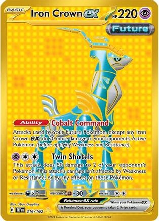 Iron Crown ex - 216/162 Pokemon SV05: Temporal Forces - Single Cards