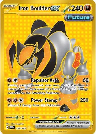 Iron Boulder ex - 217/162 Pokemon SV05: Temporal Forces - Single Cards