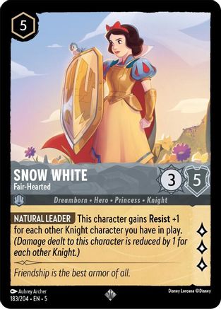 Snow White - Fair-Hearted (183/204) - Shimmering Skies Cold Foil - Single Cards