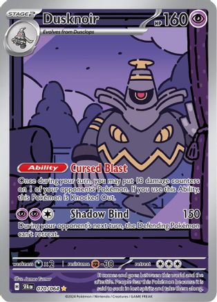Dusknoir 70 - SV Shrouded Fable Pokemon Holofoil - Single Cards