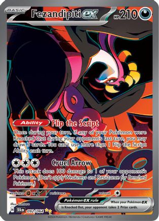 Fezandipiti ex 92 - SV Shrouded Fable Pokemon Holofoil - Single Cards