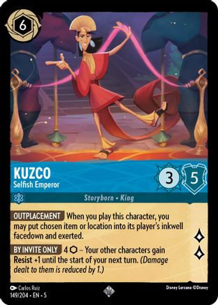 Kuzco - Selfish Emperor (149/204) - Shimmering Skies Cold Foil - Single Cards